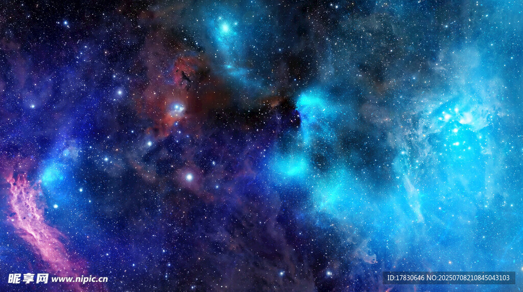 梦幻绚丽的深邃星空