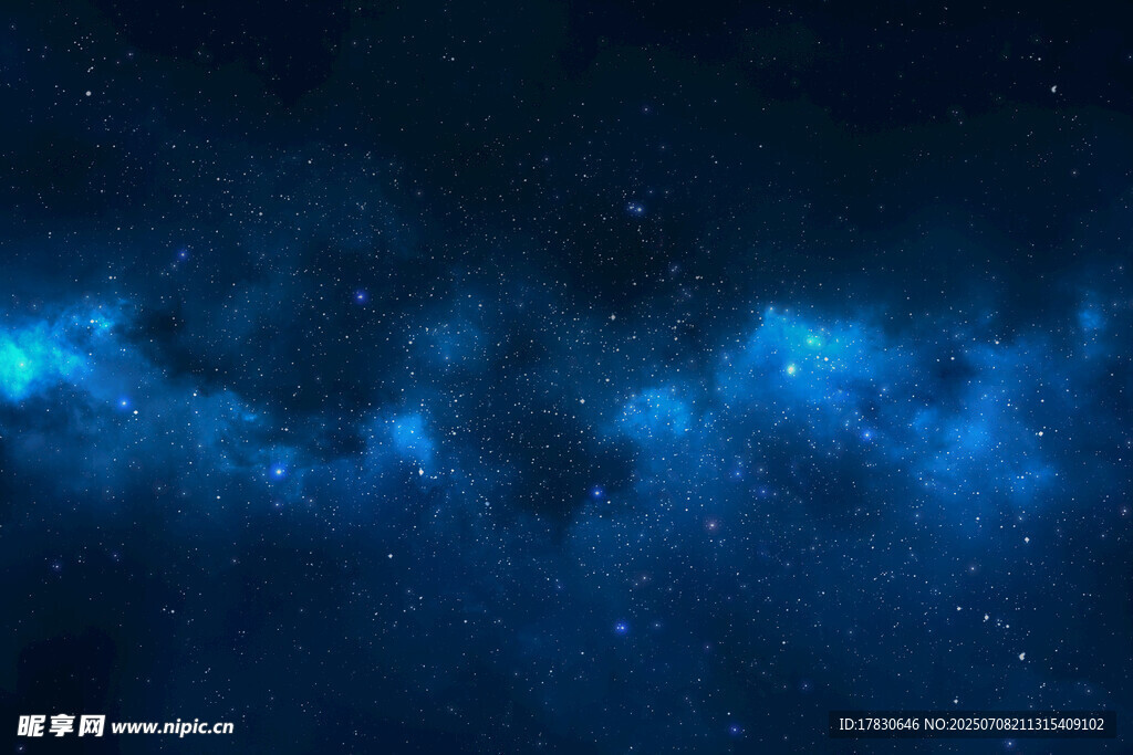 梦幻蓝色星空宇宙景象