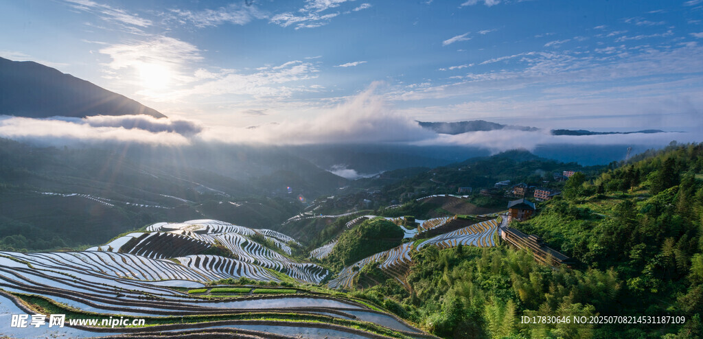 壮美梯田与山间美景
