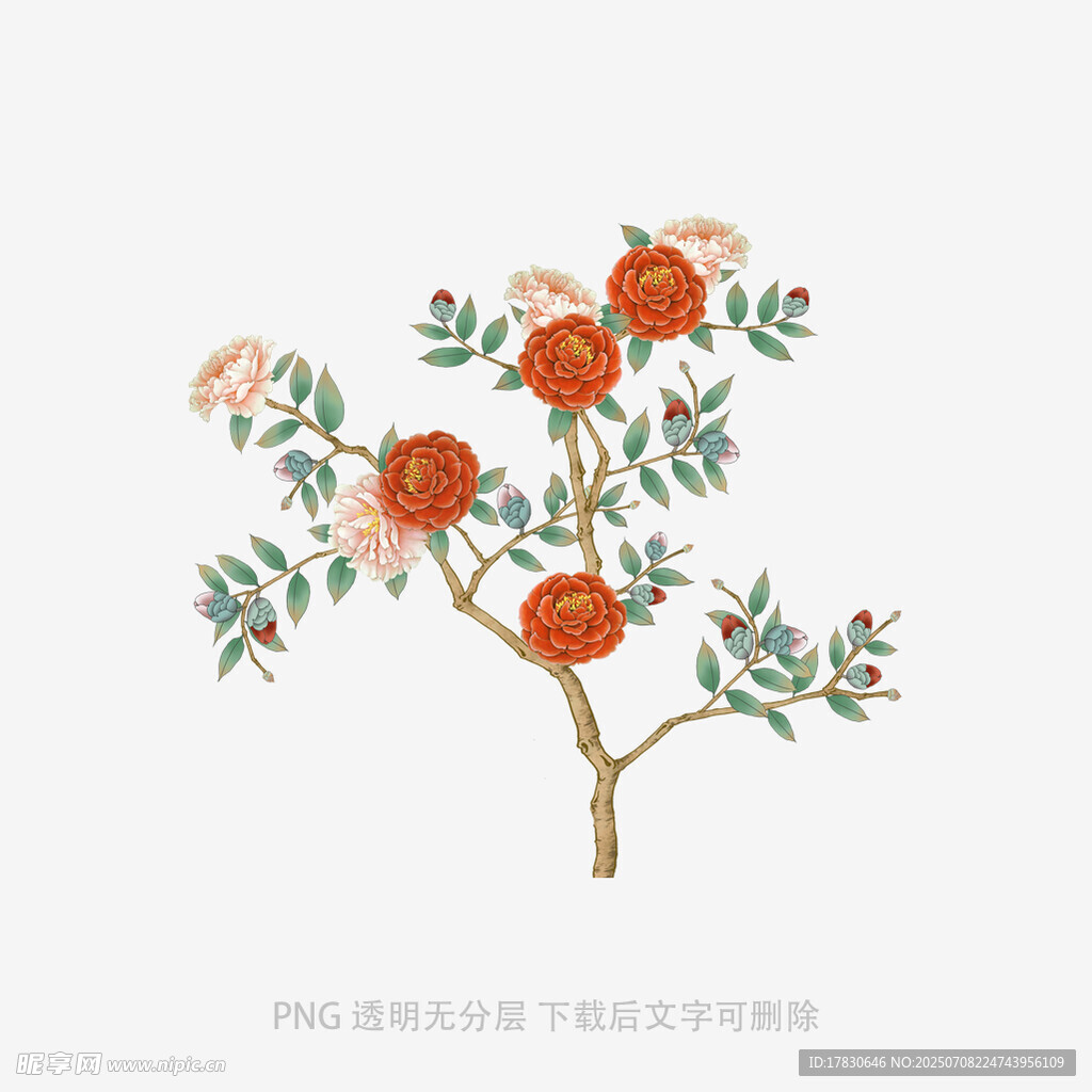 手绘花卉图案