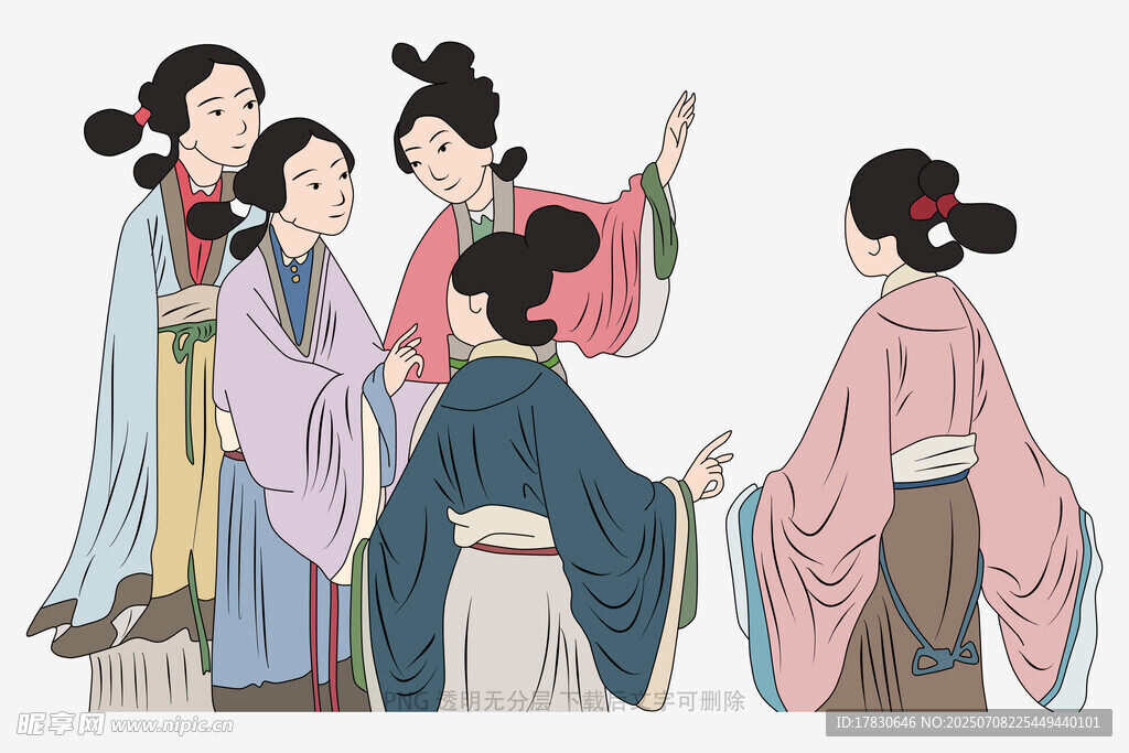 古代女子相聚场景