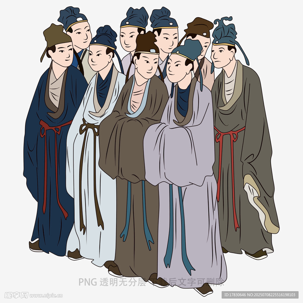 古代文人形象插画