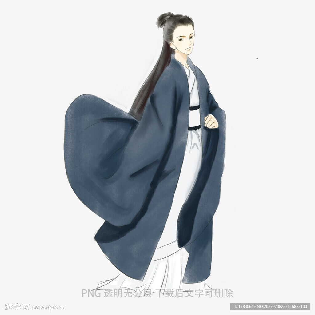 古风飘逸长袍女子形象