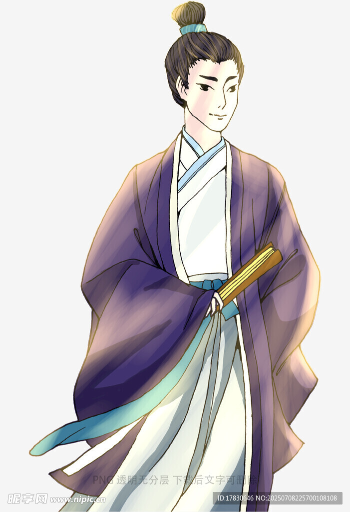 古风持剑男子古装形象