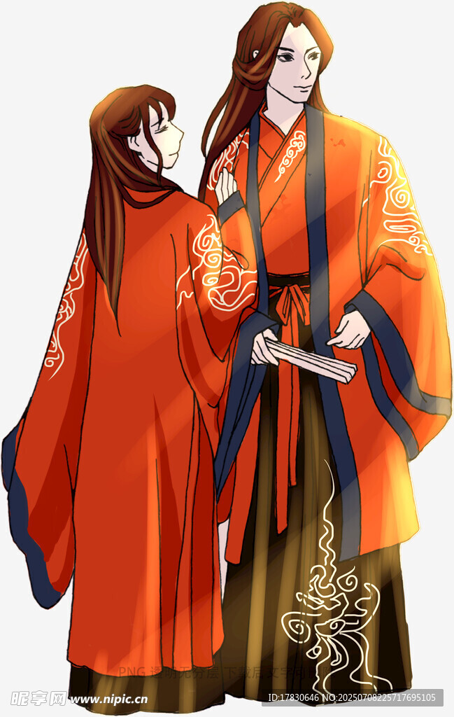 古风情侣汉服形象展示