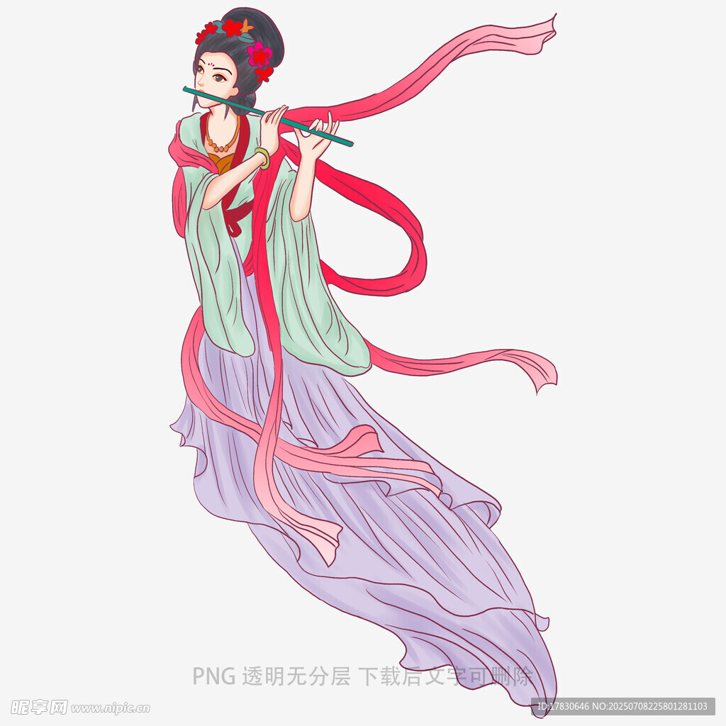 古风飞天神女优雅起舞
