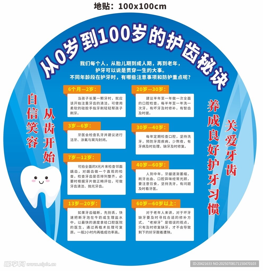 口腔科普知识地贴