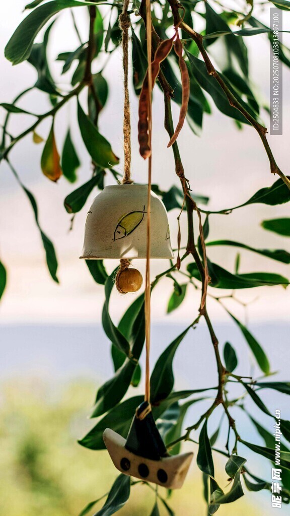 悬挂绿植中的装饰物件