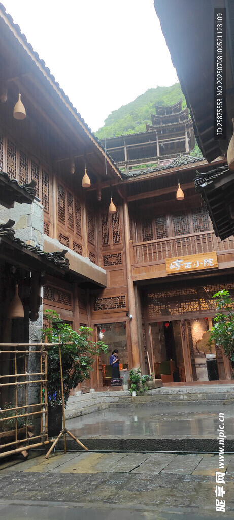 古雅中式建筑庭院景观