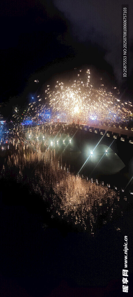璀璨烟花夜景