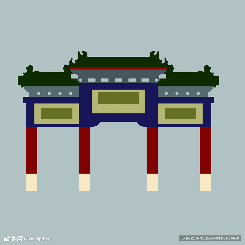 中式古建筑大门