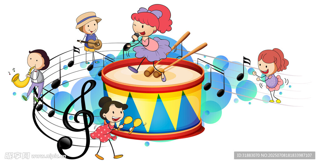 儿童音乐插图