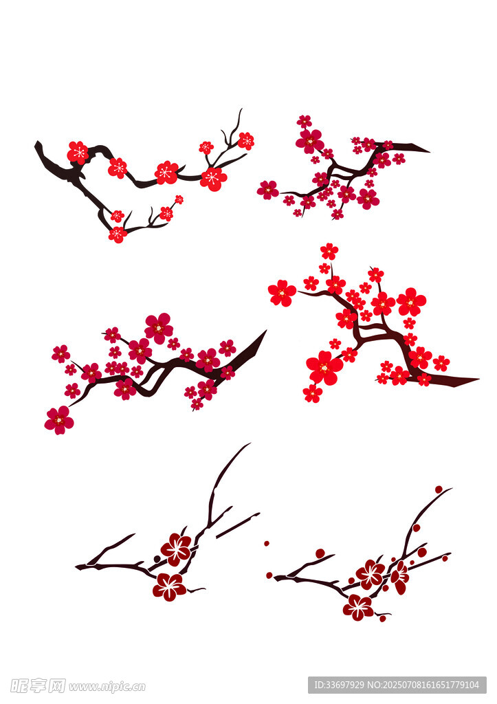 矢量梅花元素
