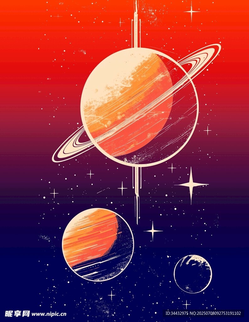 梦幻行星星球插图