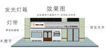 发光灯箱店铺效果图
