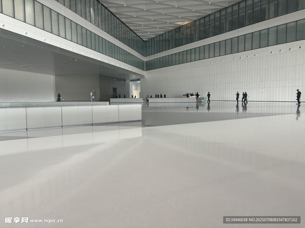 现代空旷大厅空间场景