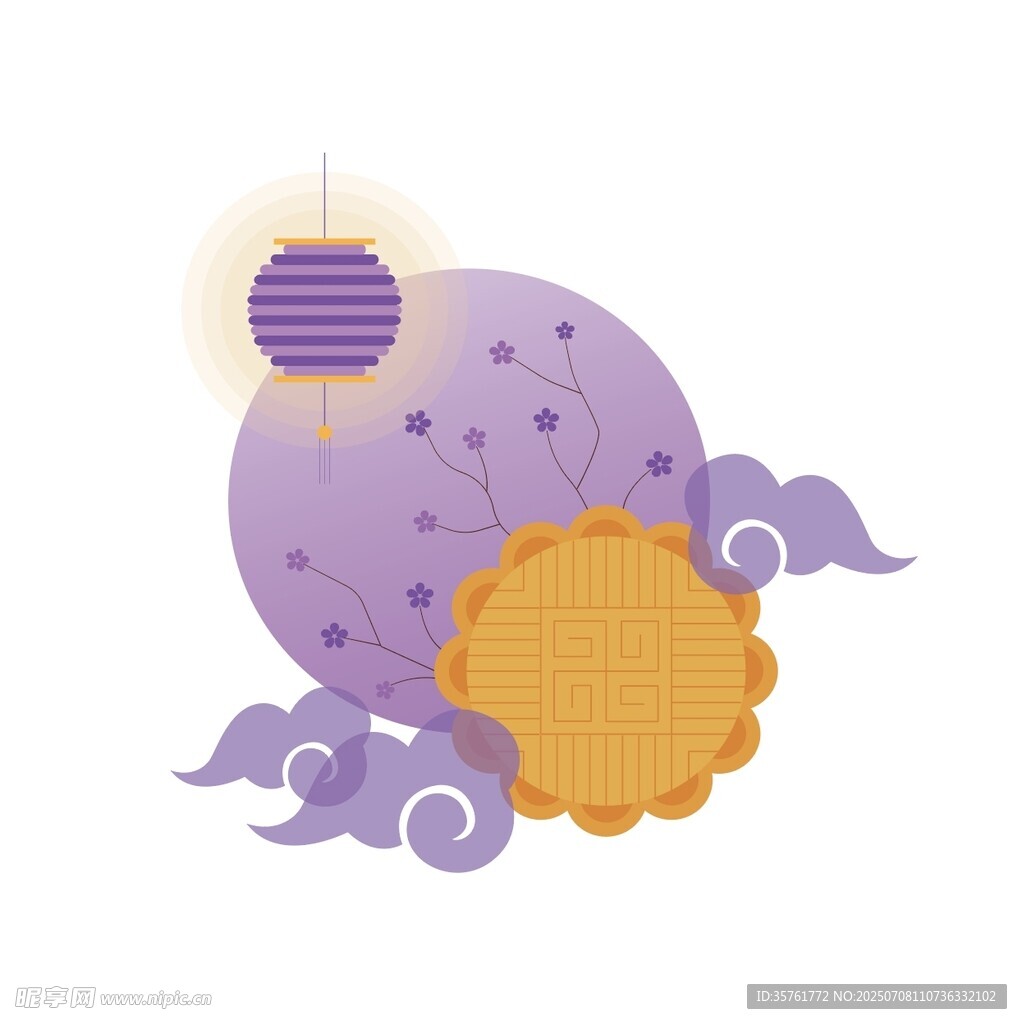 中秋元素插画