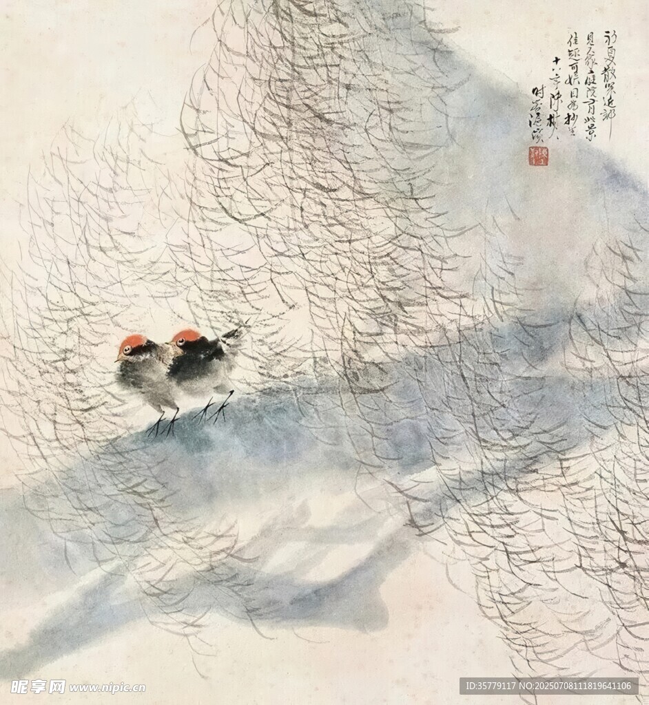 水墨小鸟