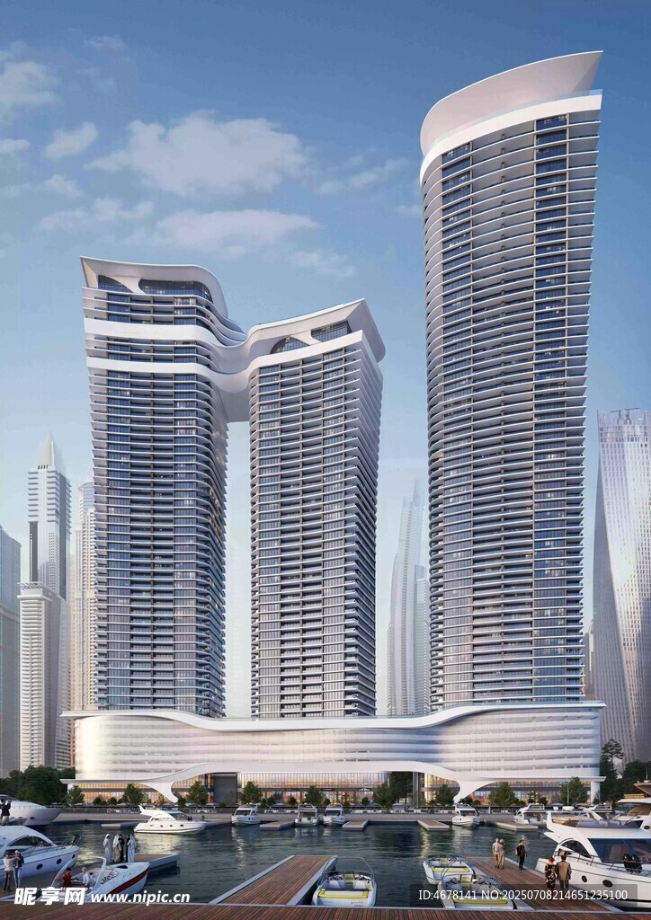 现代都市摩天大楼建筑群