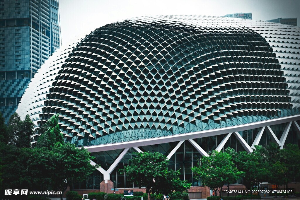 新加坡独特外观的现代建筑