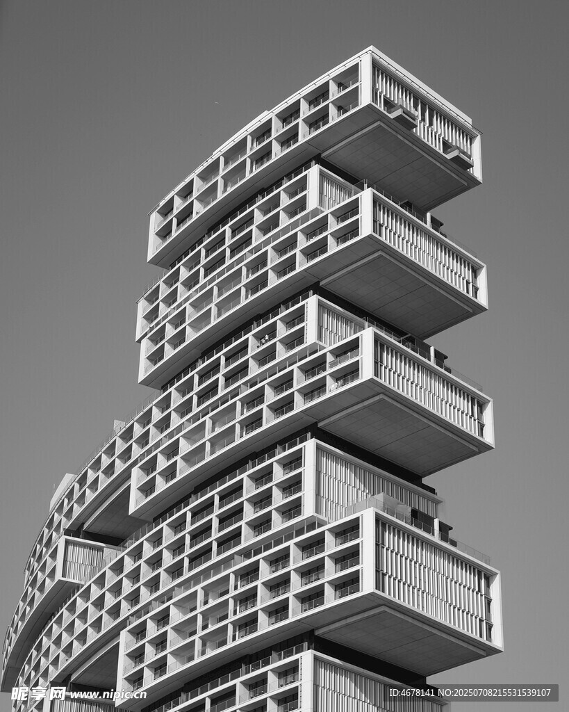 未来感立体几何建筑模型