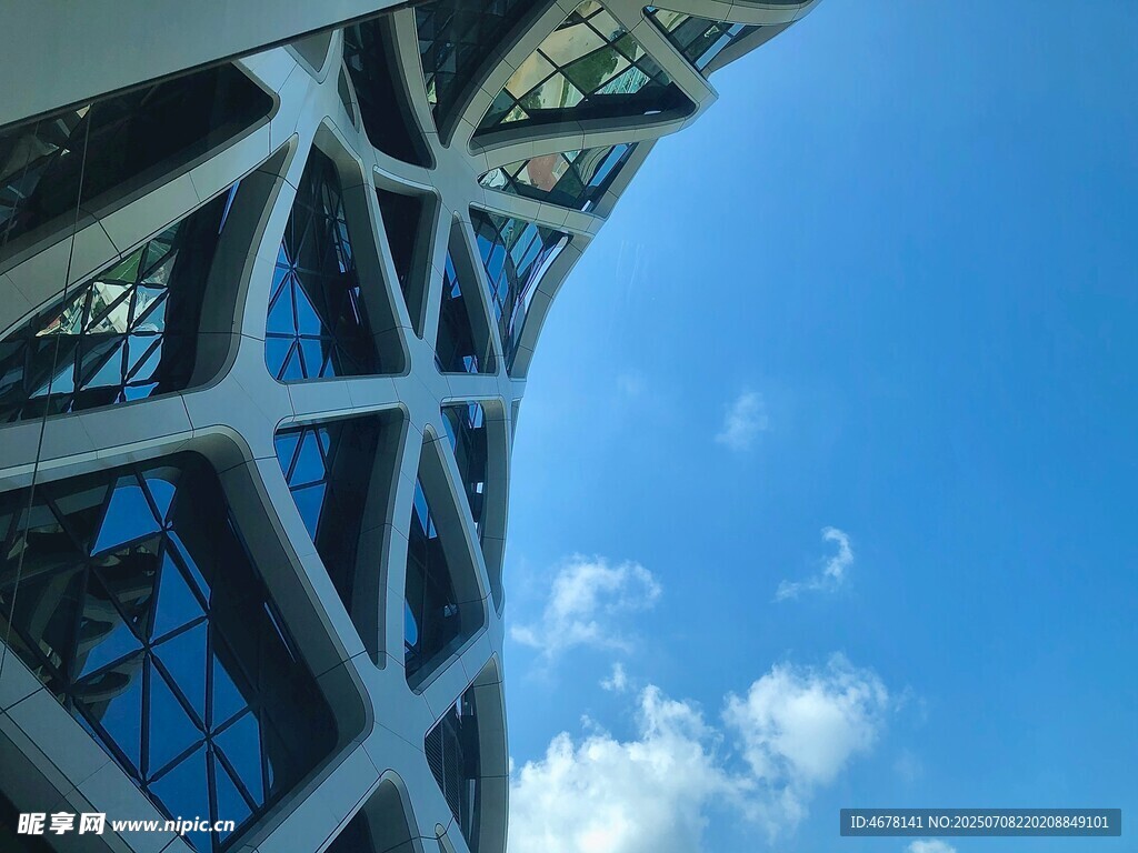 现代建筑外观特写