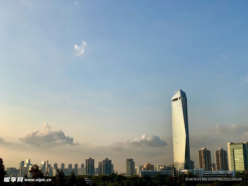 城市天际线中的摩天大楼