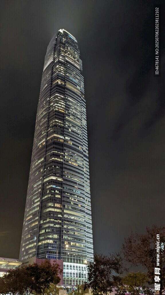 夜幕下的摩天大楼
