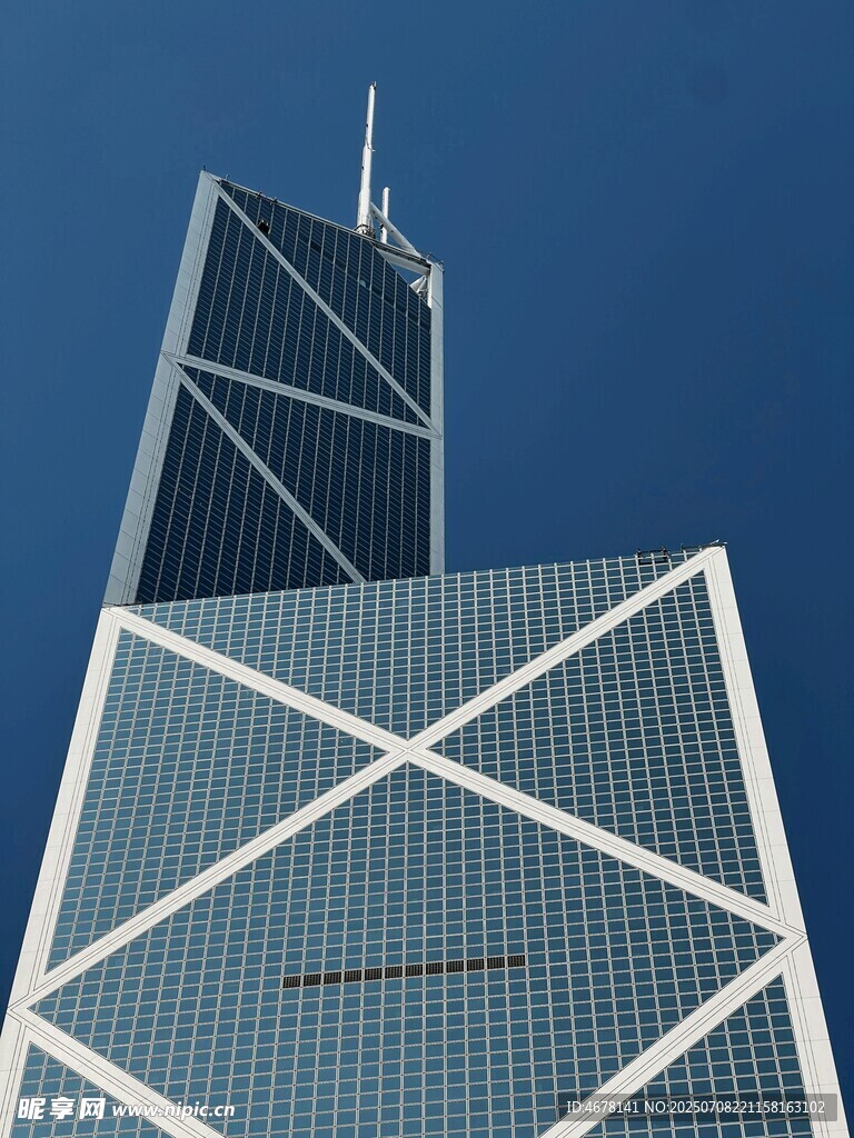现代摩天大楼外观特写