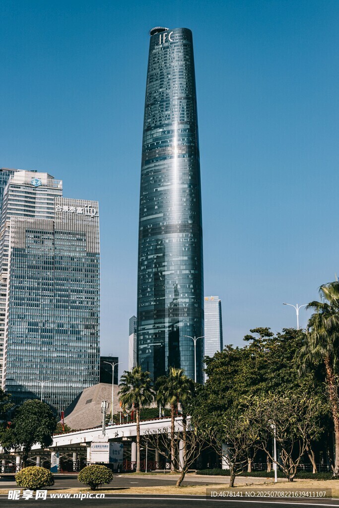 城市中的摩天大楼景观
