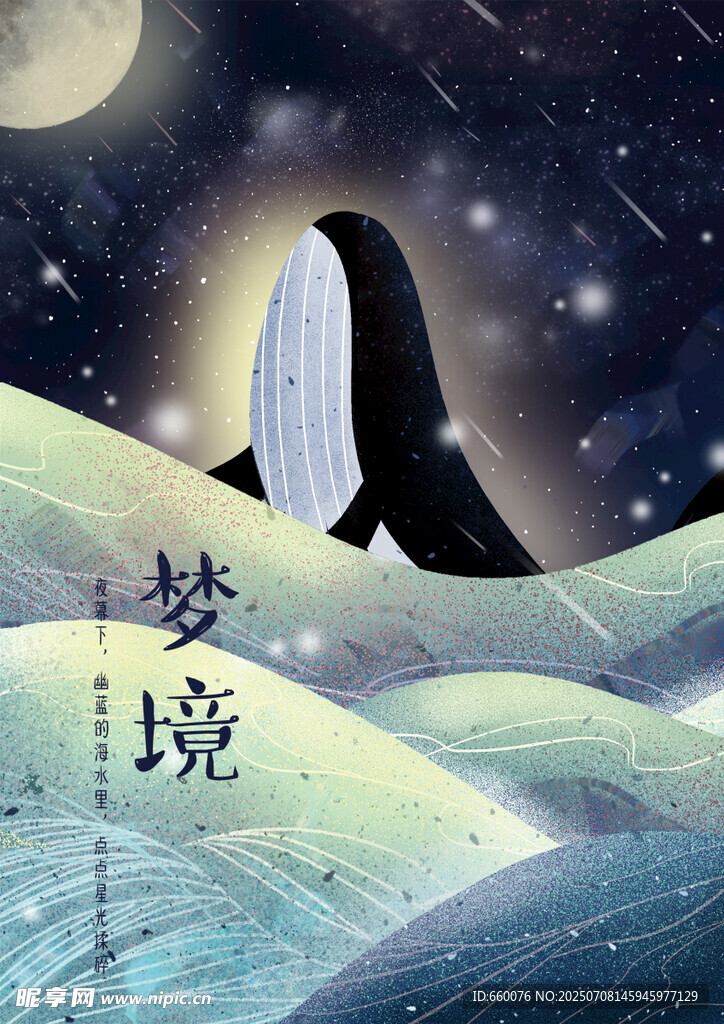 梦幻月夜中的神秘身影