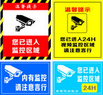 监控区域提示标识合集