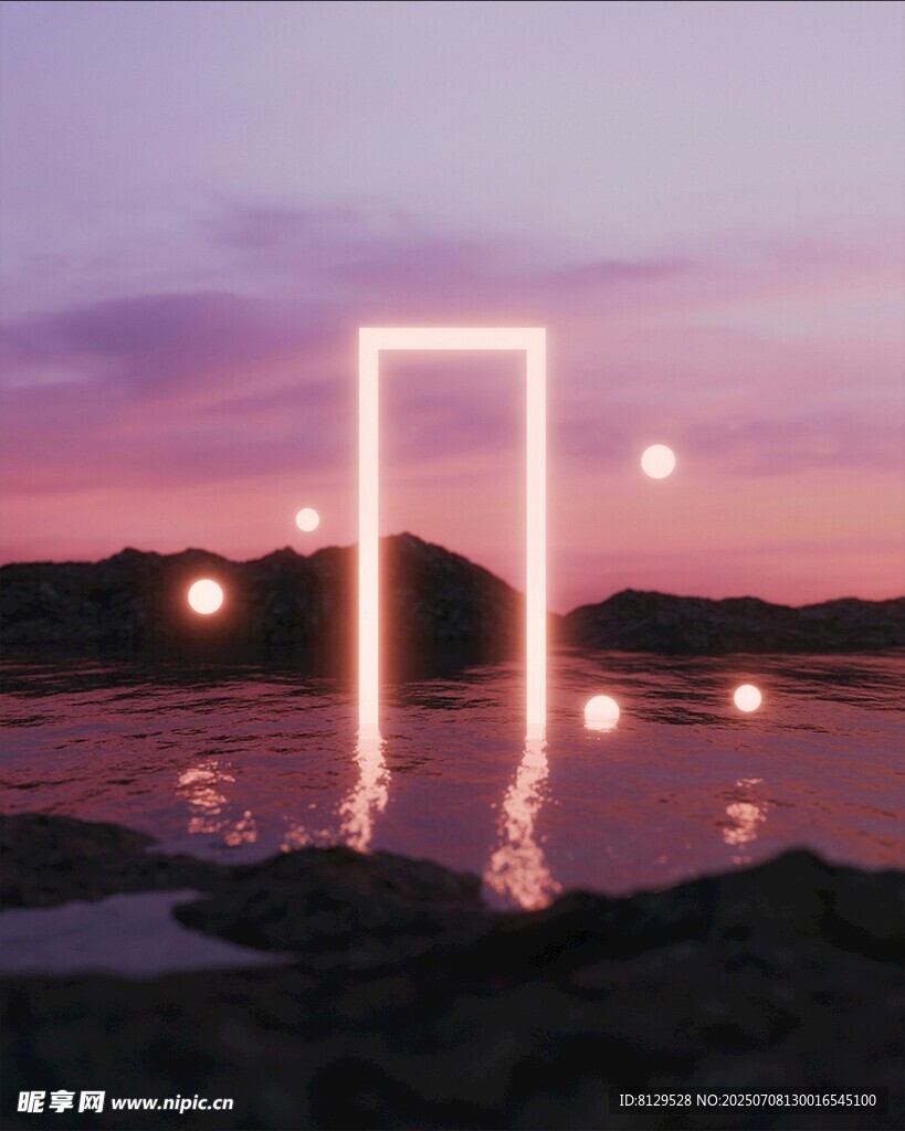 梦幻光影中的神秘门扉