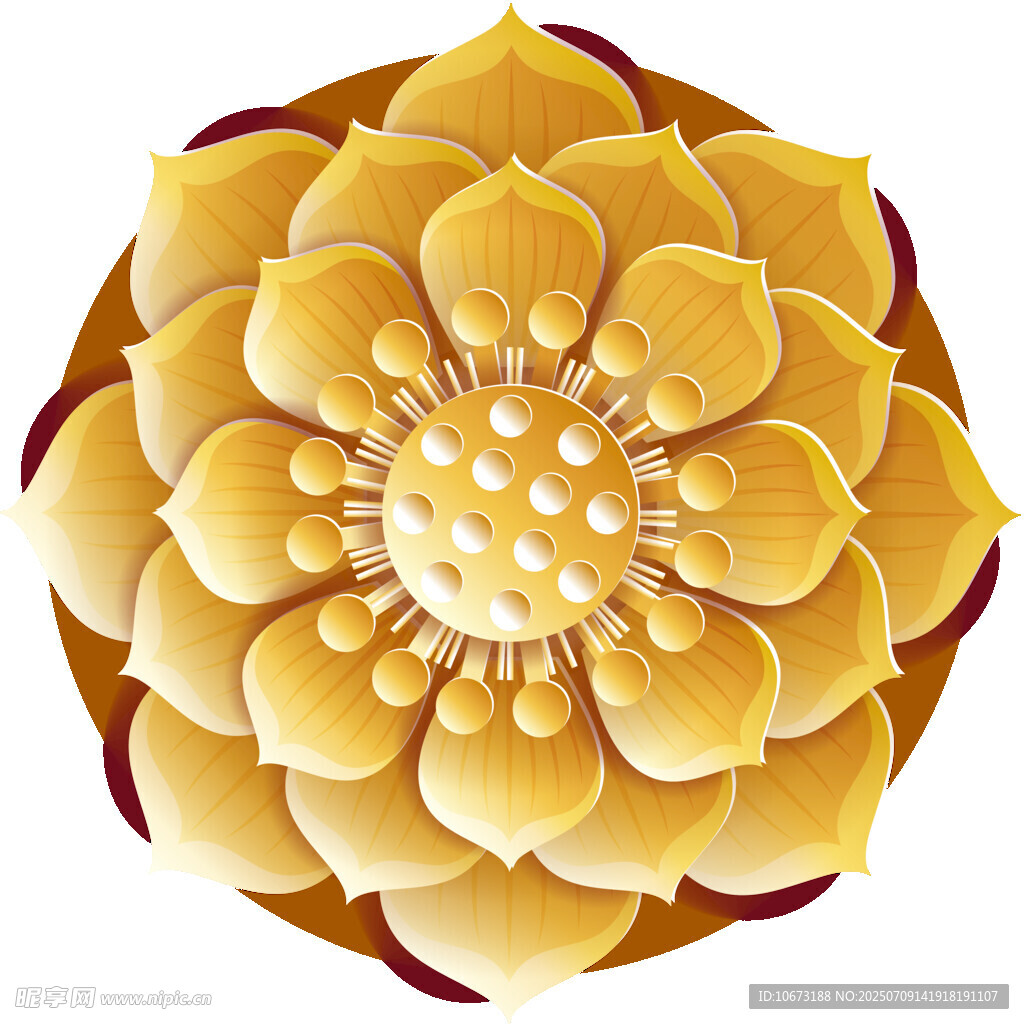 金色莲花图案