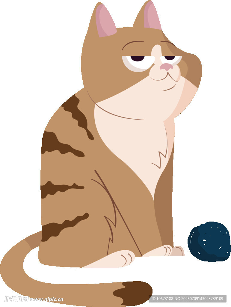 慵懒猫咪与毛线球