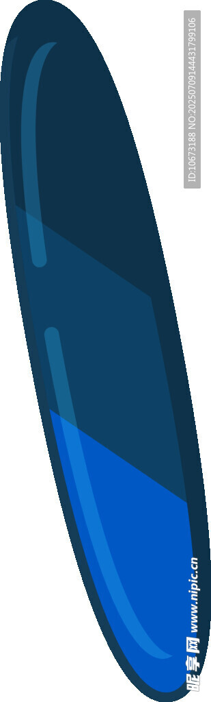蓝色冲浪板