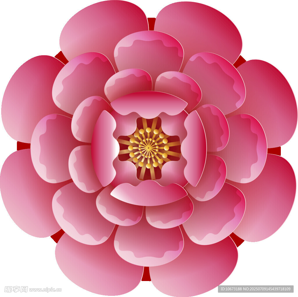 粉色精美花朵图案