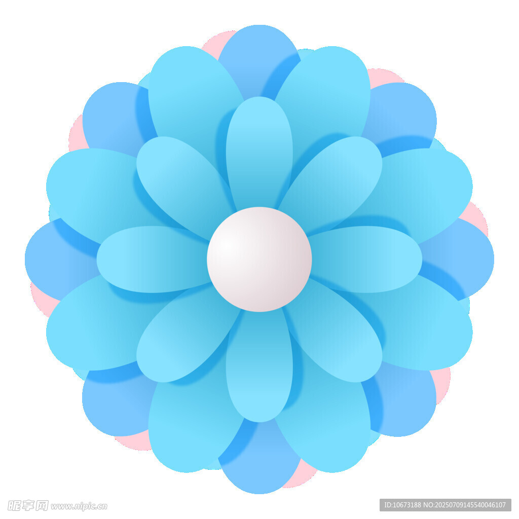 蓝色花朵图标