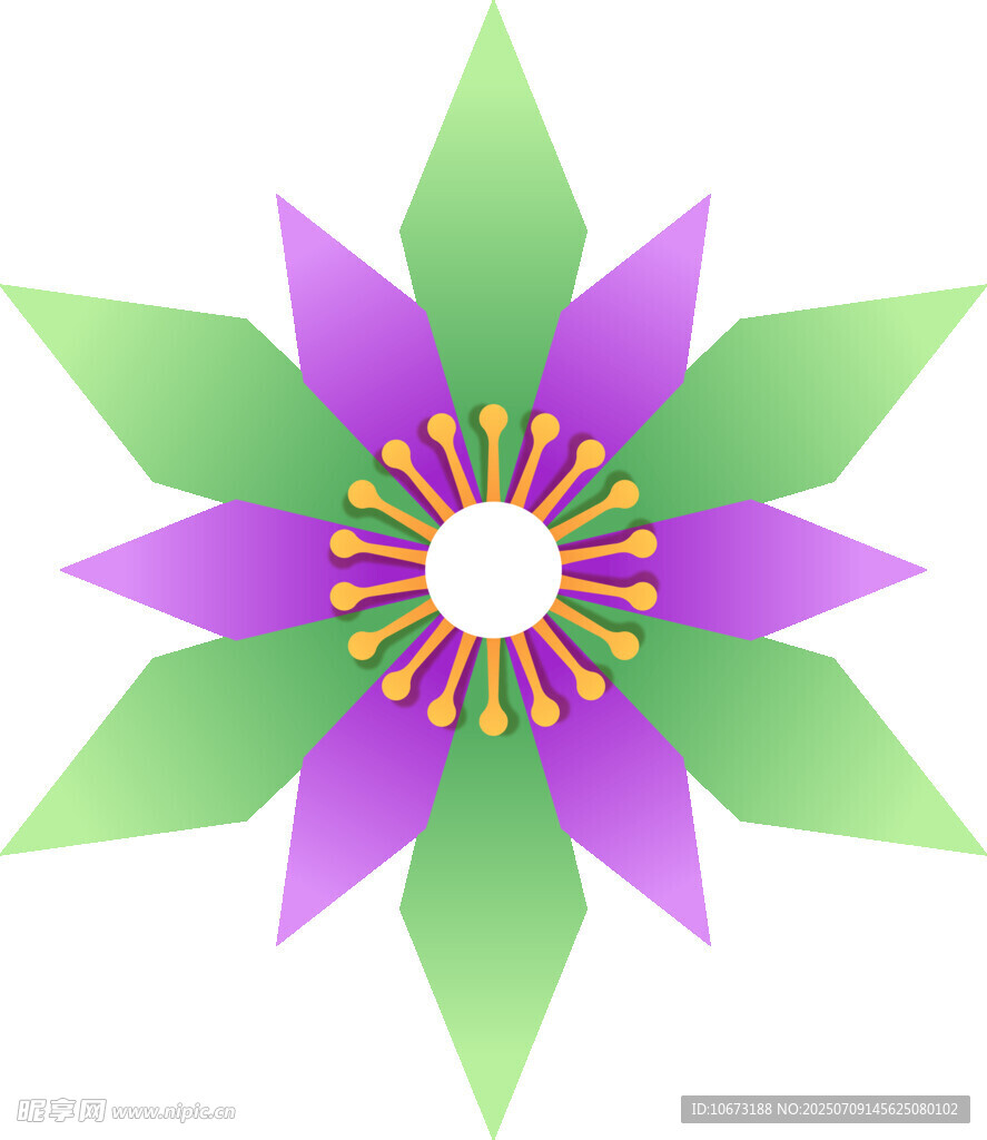 紫色花朵图案设计