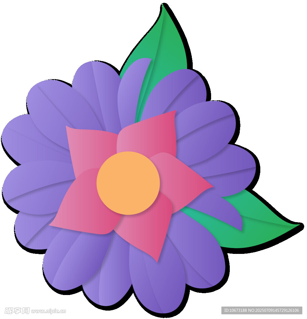 紫色花朵插画