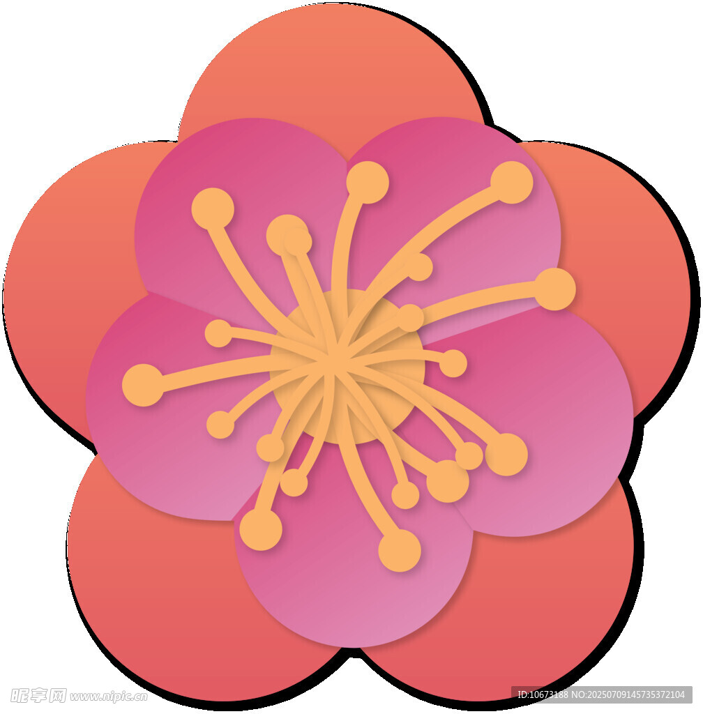 粉色花朵图案