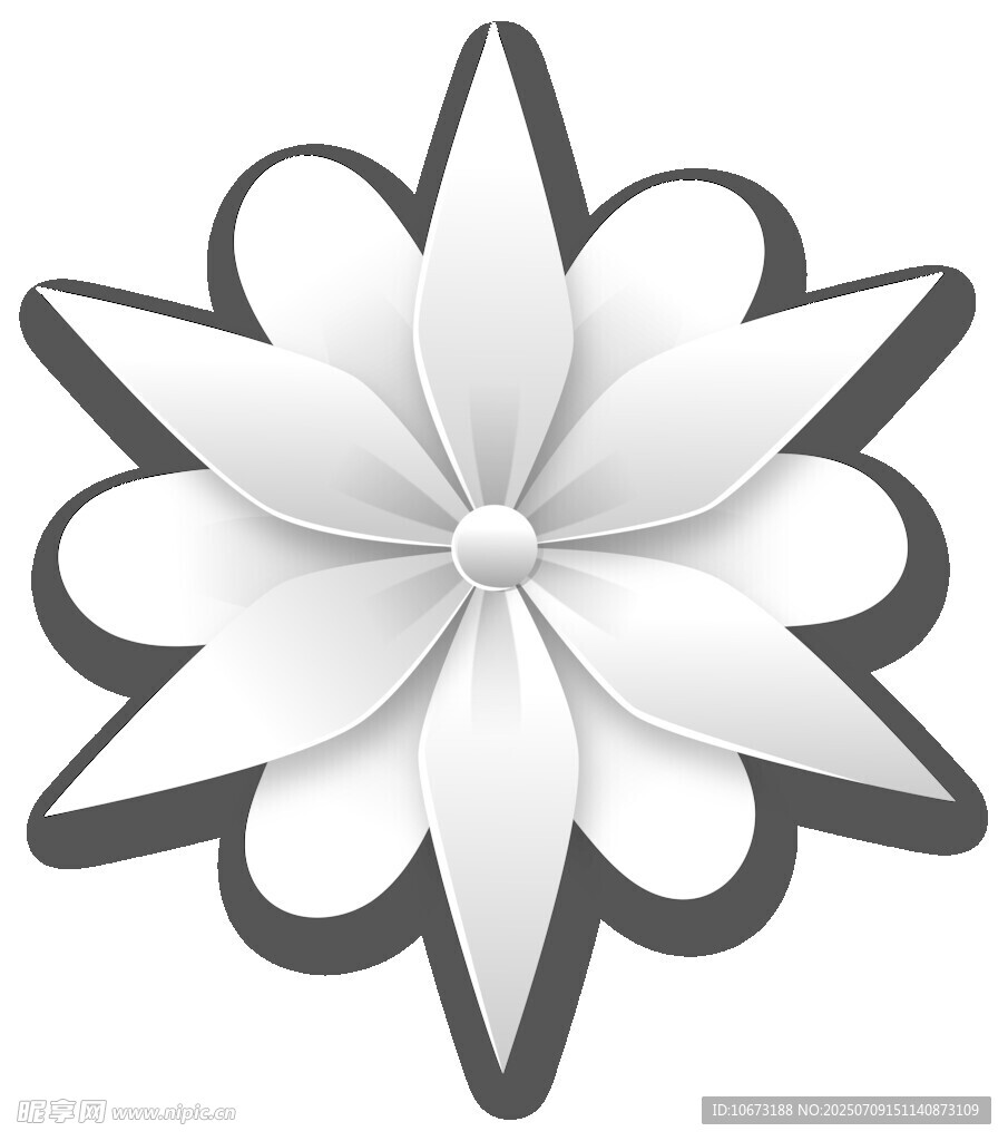 简约立体花朵图案设计