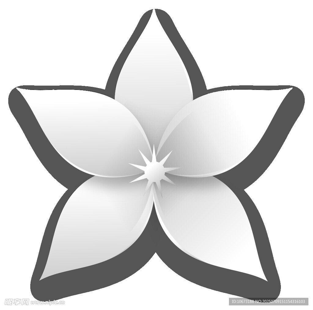 简约五瓣花朵图标