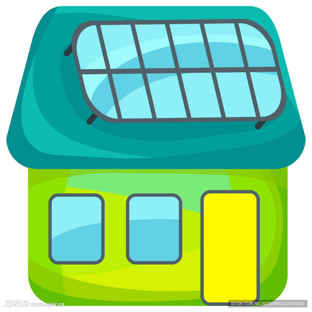 绿色太阳能小屋