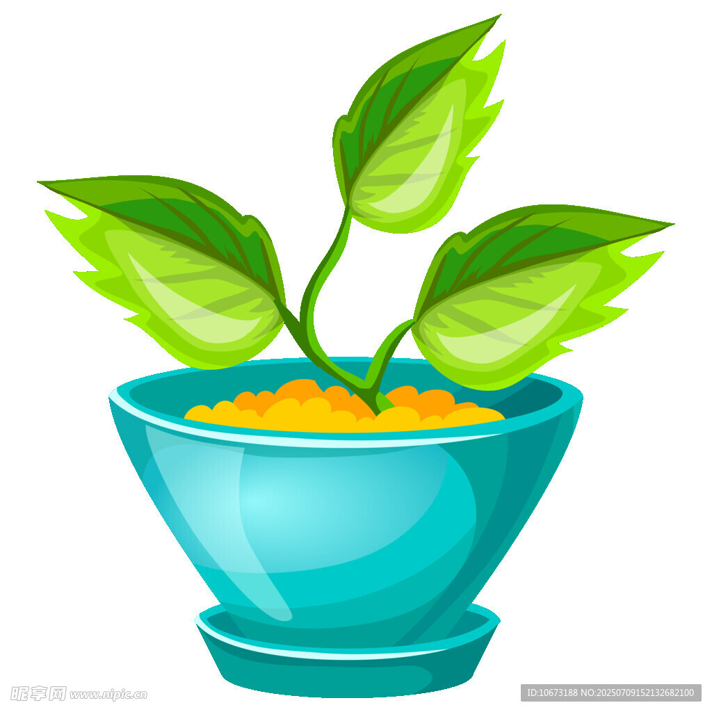 盆栽绿植插画