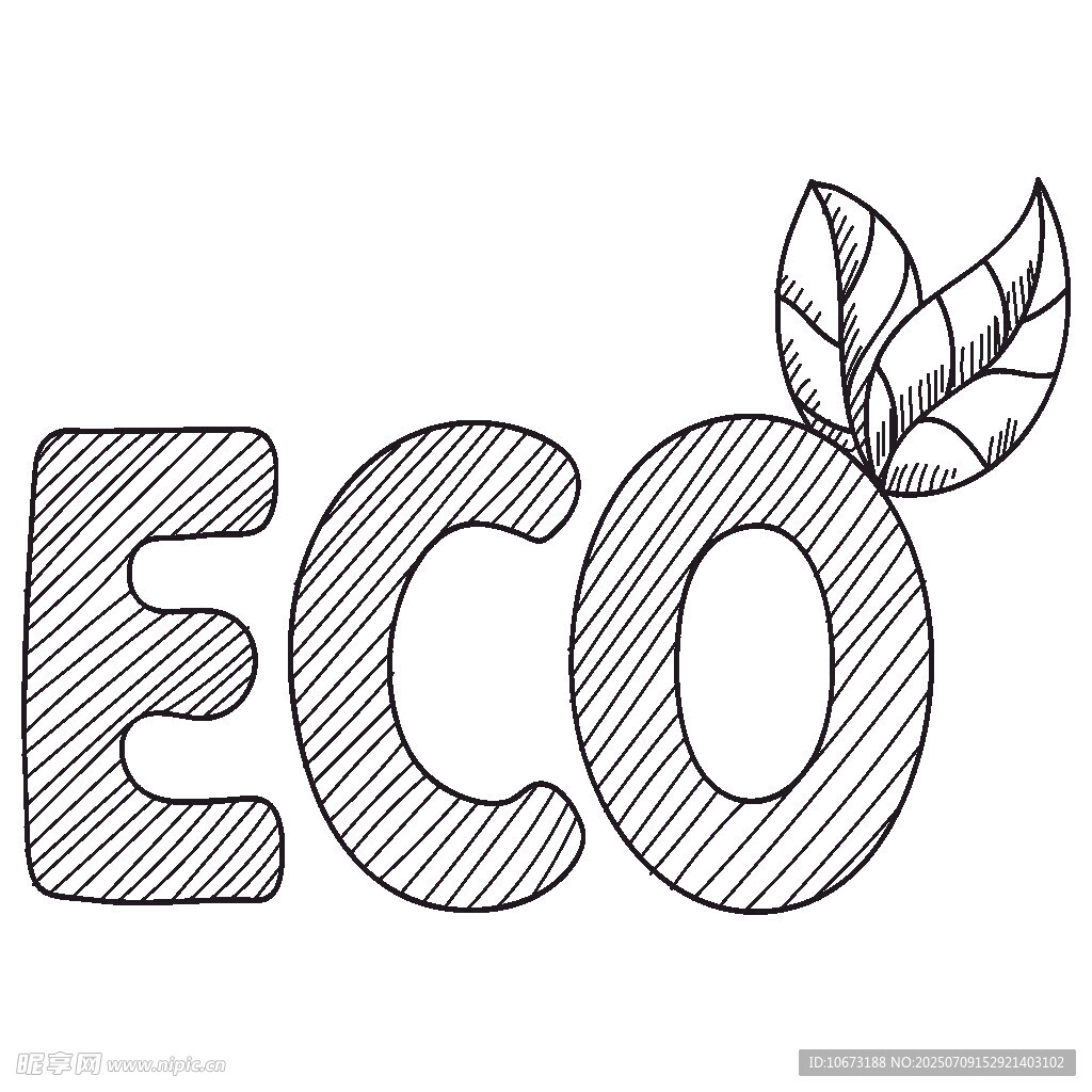 手绘ECO环保标志