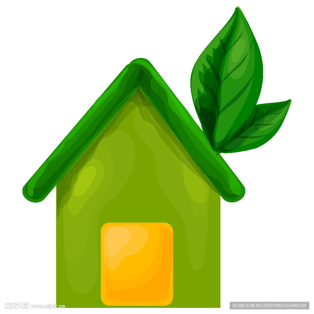 绿色小屋图标
