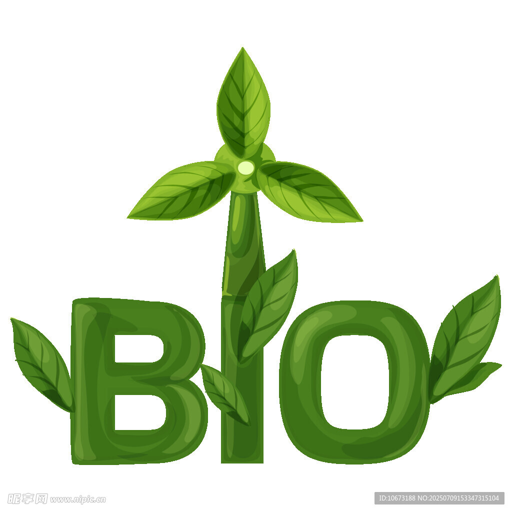 生物主题绿色创意图标