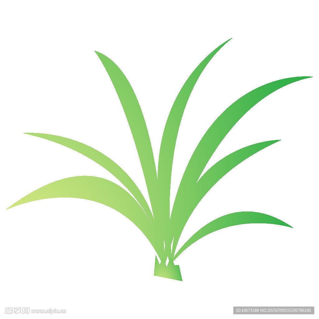 绿色清新草类植物图标