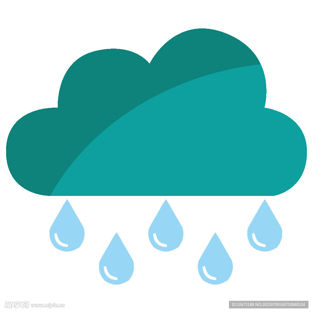 下雨的云朵图标